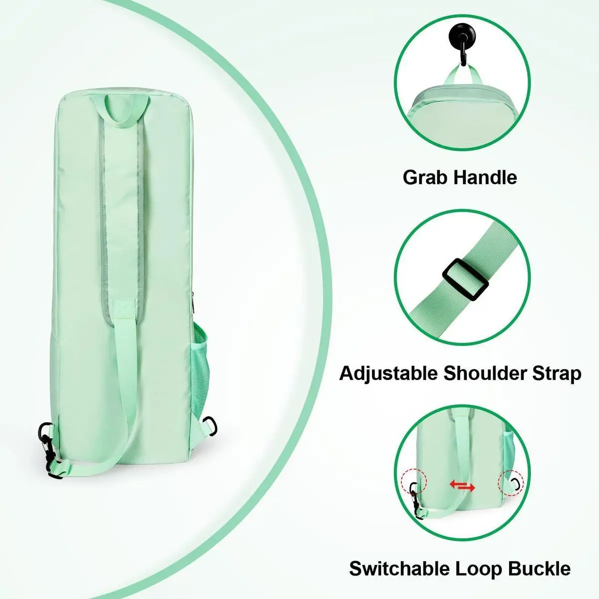 Lightweight Yoga Mat Backpack Large Capacity Waterproof Gym Bag with Mesh Pocket for Yoga Blocks Water Bottle Fitness Travel