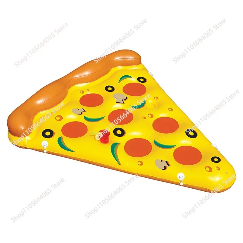 PVC water inflatable pizza floating bed adult air cushion bed inflatable pizza recliner