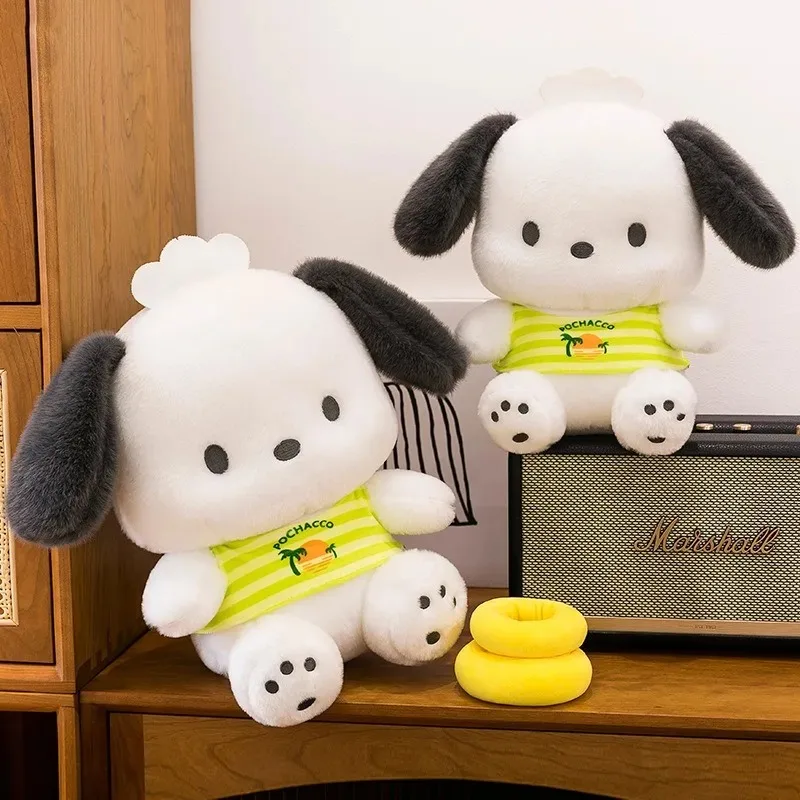 55cm 산리오 귀여운 여름 포차코 봉제 인형 귀여운 인형 강아지 베개 대형 귀여운 봉제 인형 어린이 생일 선물