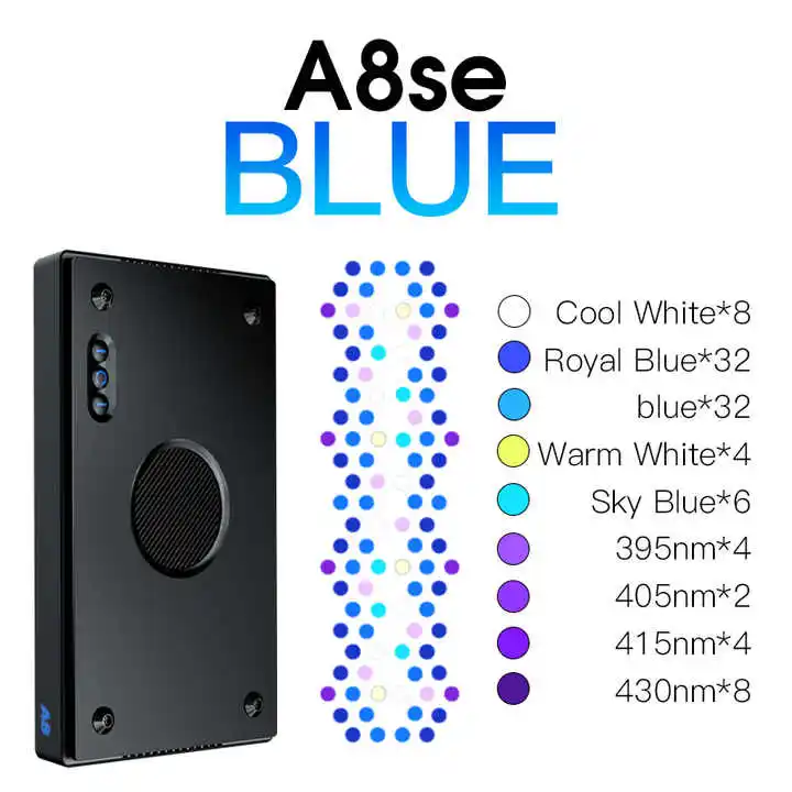 TLF A8SE/A8PRO 2,0 поколения, 240 Вт, умный светодиодный светильник для аквариума с коралловым рифом, полный спектр, программирование Wi-Fi, морская лампа для морской воды