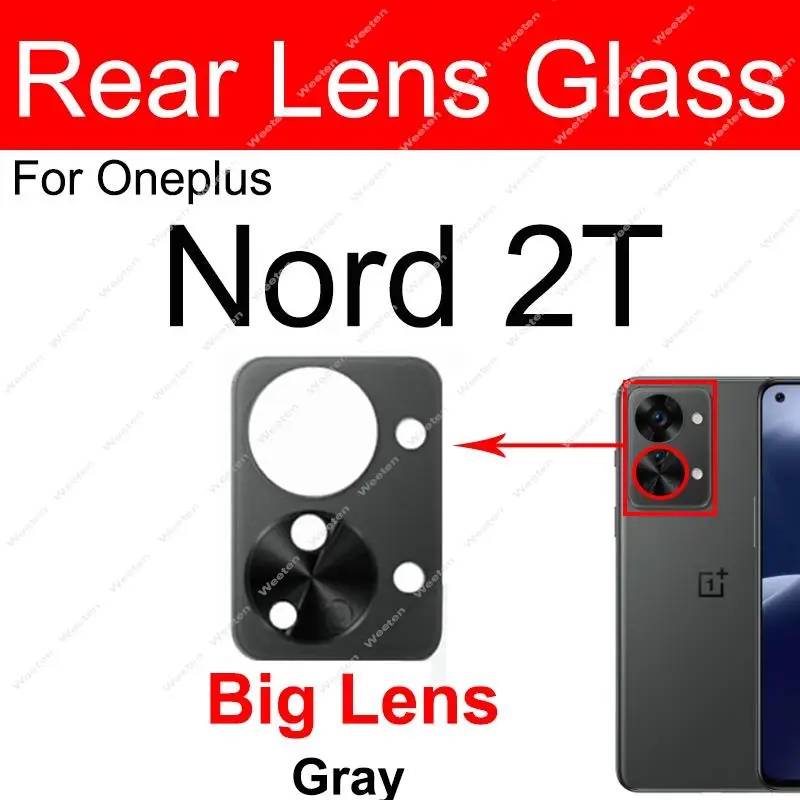 For OnePlus Nord 2T Nord 2 5G Rear Camera Lens Glass Replacement with Adhesive Sticker Parts