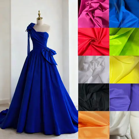 blue red Ivory purple NT taffeta fabric Paper-like taffeta Wedding dress Evening dress Dress Windbreaker Handmade diy materials