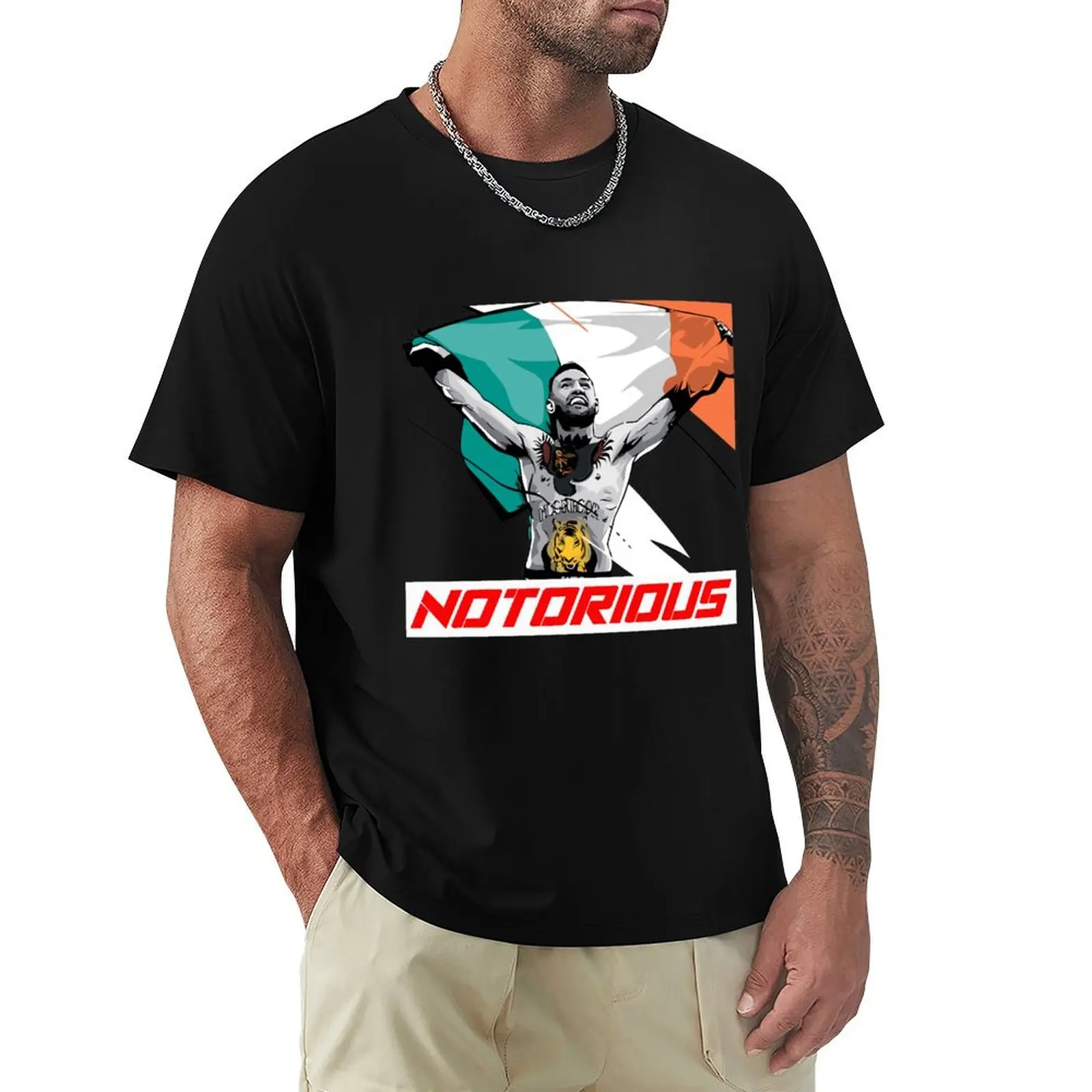Notorious Mc Gregor winning flag T-Shirt t shirts for man graphic tees T-Shirt