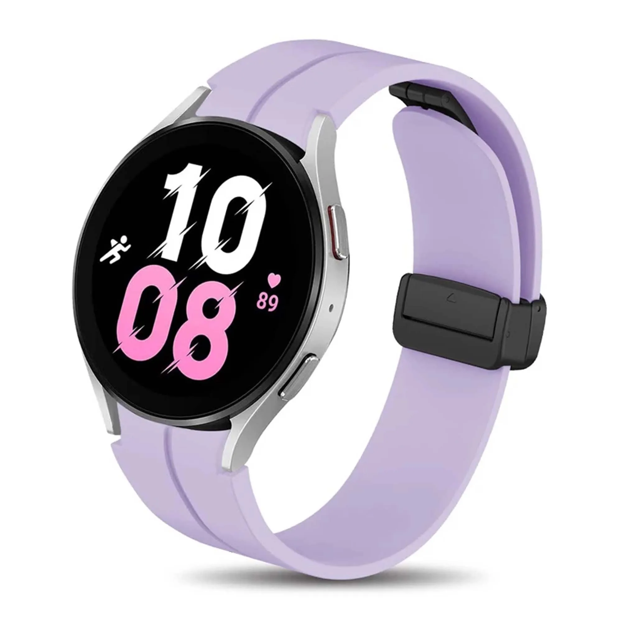 

Magnetic Buckle Silicone Band for Samsung Galaxy Watch 5 44-40mm/5 Pro 45mm Soft Bracelet for Galaxy Watch 4 Classic 46mm/4 40mm