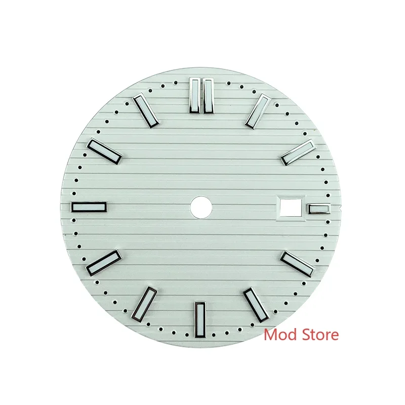 31.5mm White Black Watch Dial Set For ETA2824 DG2813 Miyota8215 Mov't Sailboat Splint Texture Green Lume