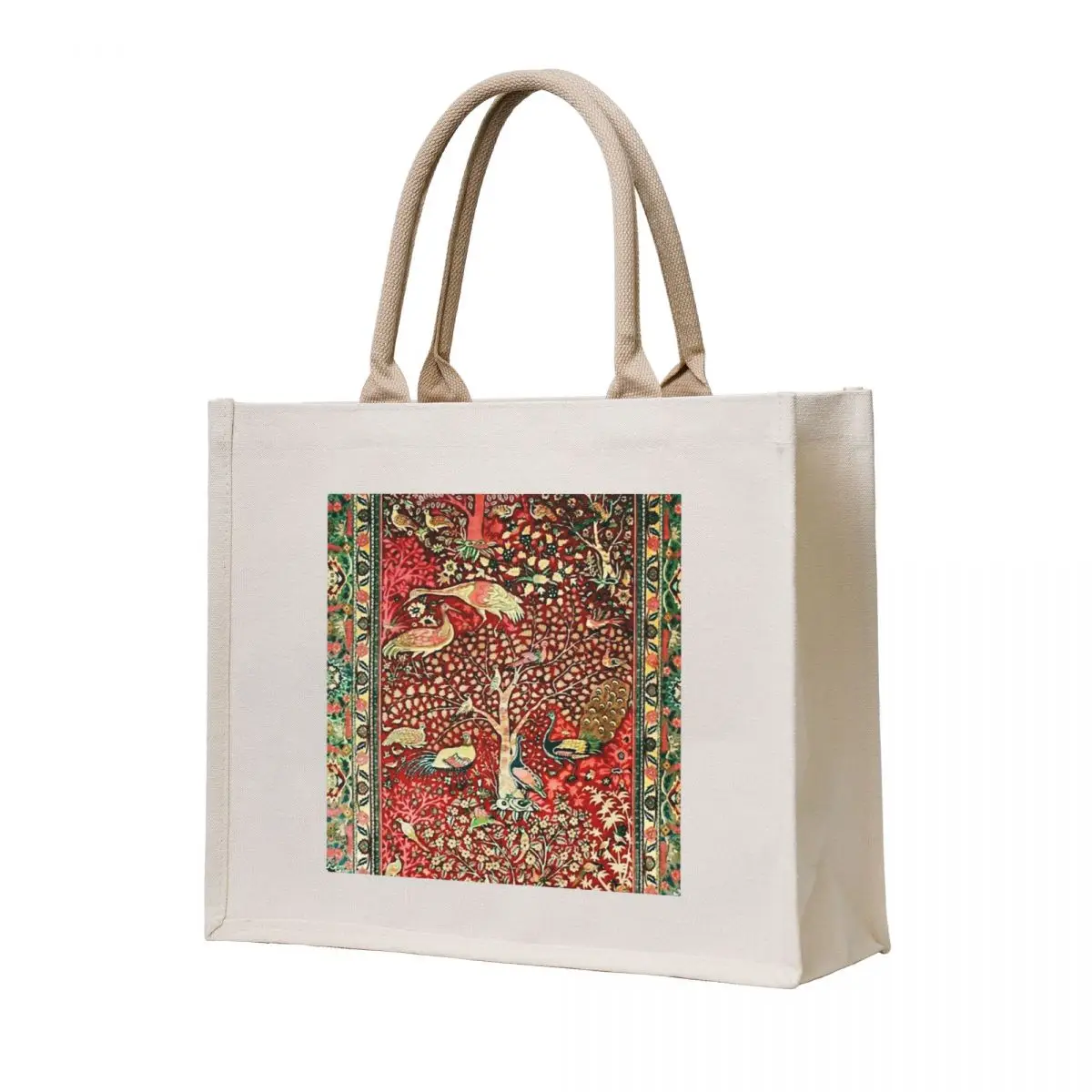 

Antique Persian Rug Bird Tree Flowers ca. 1600 Print Tote Bag hand bags Shopper custom bags