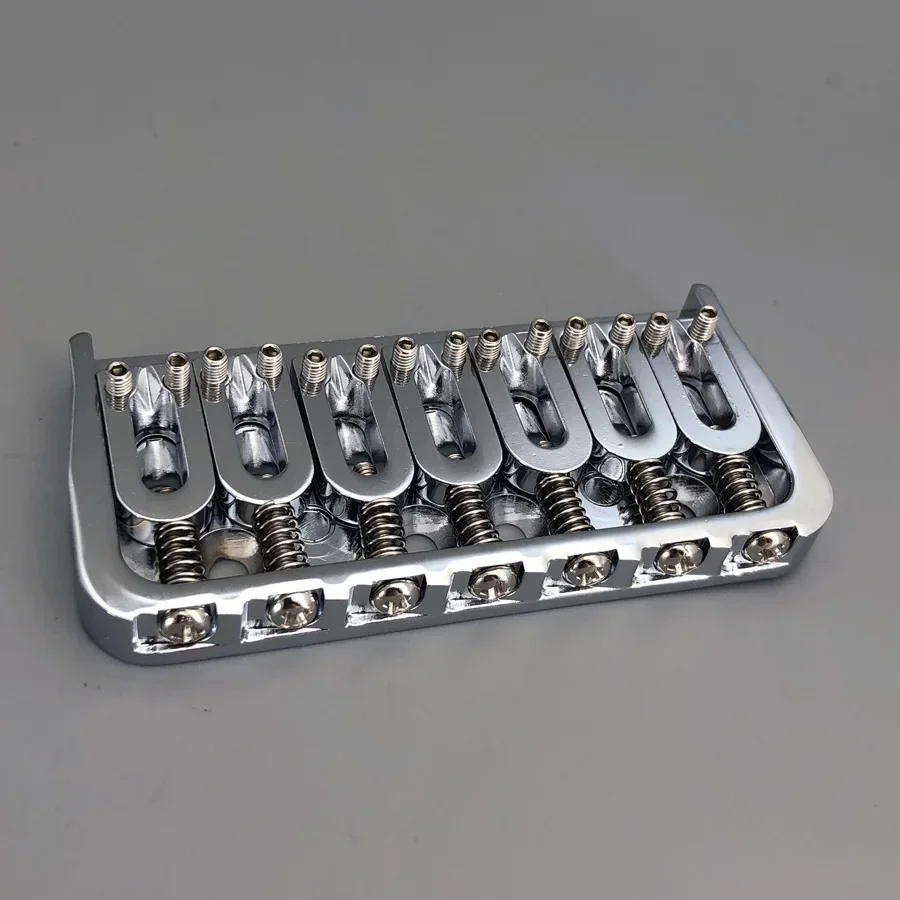 

High quality New Guitar Accessories 7 Strings Fixed Guitar Bridge Guitar Accessories Black Chrome