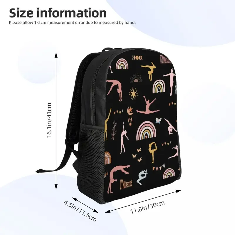 Mochila de viaje de gimnasia rítmica de baile para hombres y mujeres, bolsa de libros para computadora escolar, bolsas de día para estudiantes universitarios