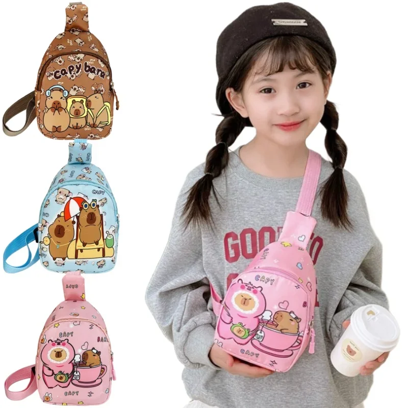 

1/2/4PCS Capybara Girls Child Backpacks Girls Student Birthday Gift School Bags Durable Capybara The Single Shoulder Bag Gifts