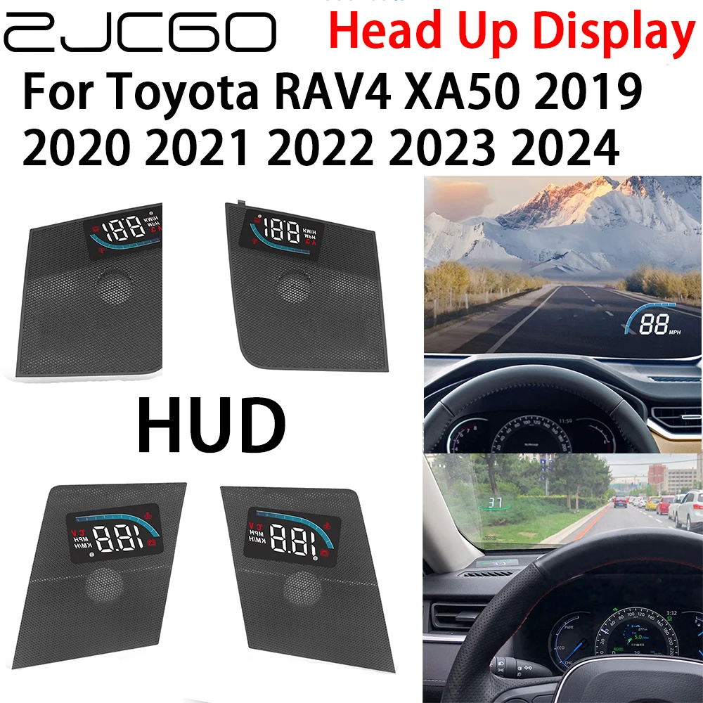 

ZJCGO Автомобильный дисплей HUD, электронные аксессуары для Toyota RAV4 XA50 2019 2020 2021 2022 2023