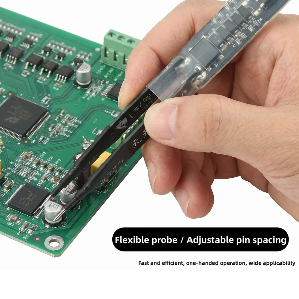1000uF Capacitor Discharge Pen with Adjustable Pitch Tweezer Probes and LED Indicators for Discharge State Monitoring