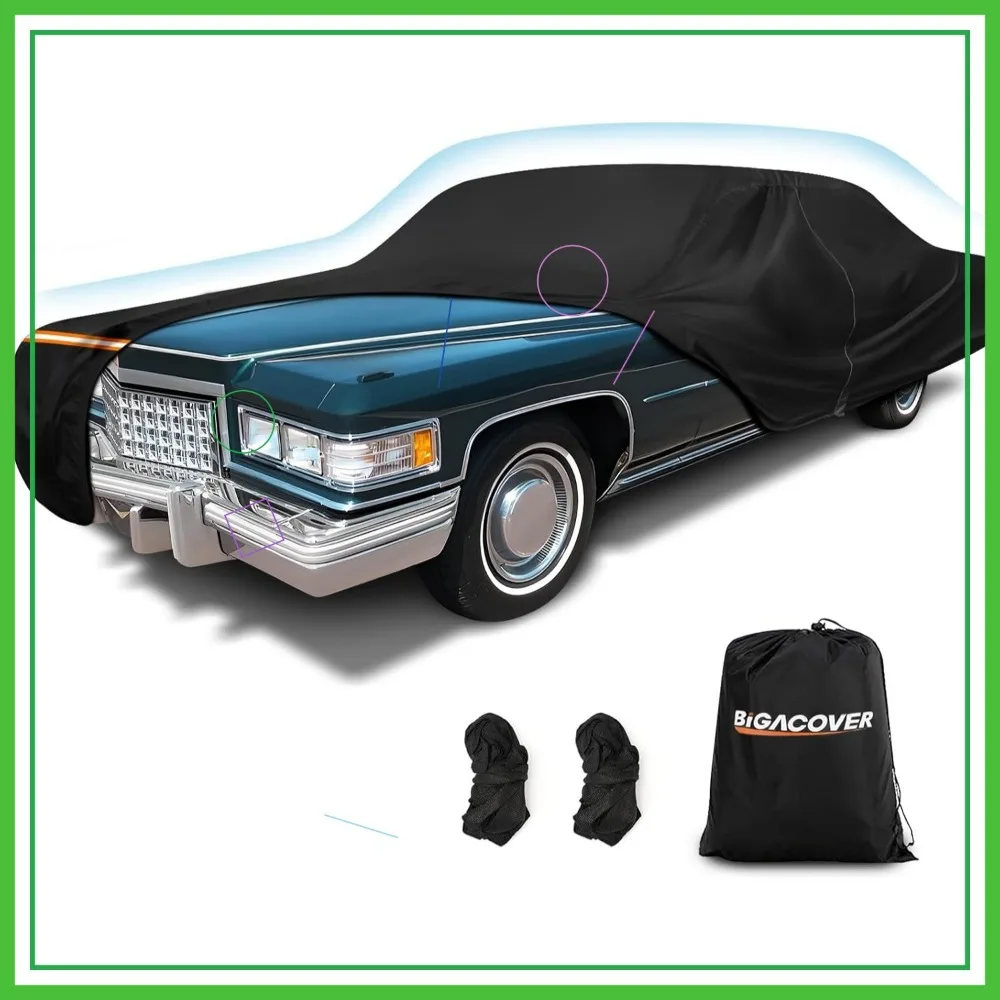 

Universal Classic Sedan Car Cover All Weather Waterproof Windproof with Zipper and Reflective Stripes for Outdoor Protection