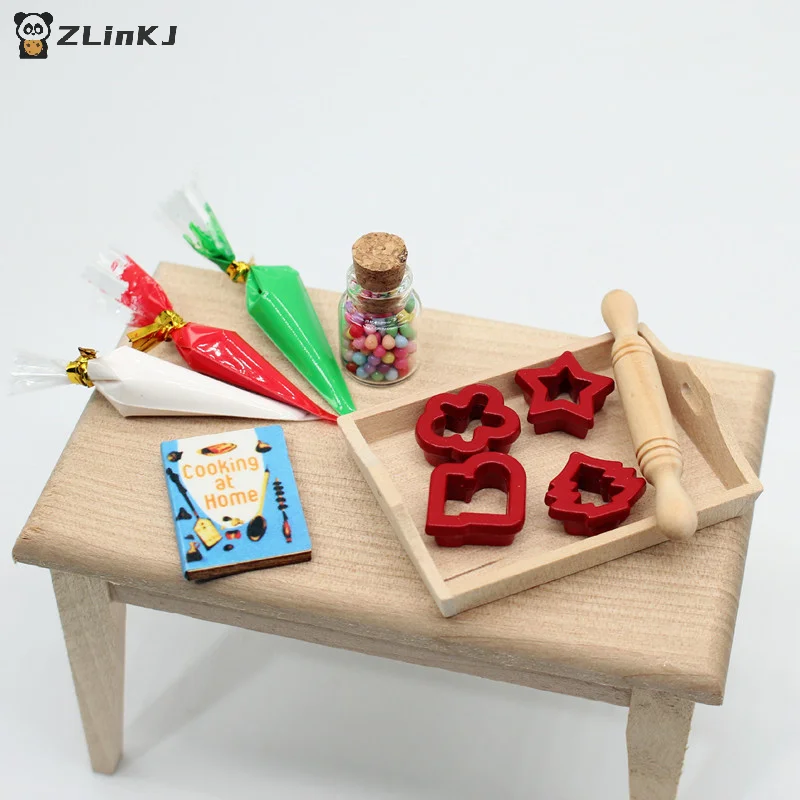 ▶ 1 Zestaw Mini Form do Pieczenia Kremów do Domku dla Lalek, Akcesoria do Dekoracji Domku dla Lalek, Narzędzia do Pieczenia Krajobrazów