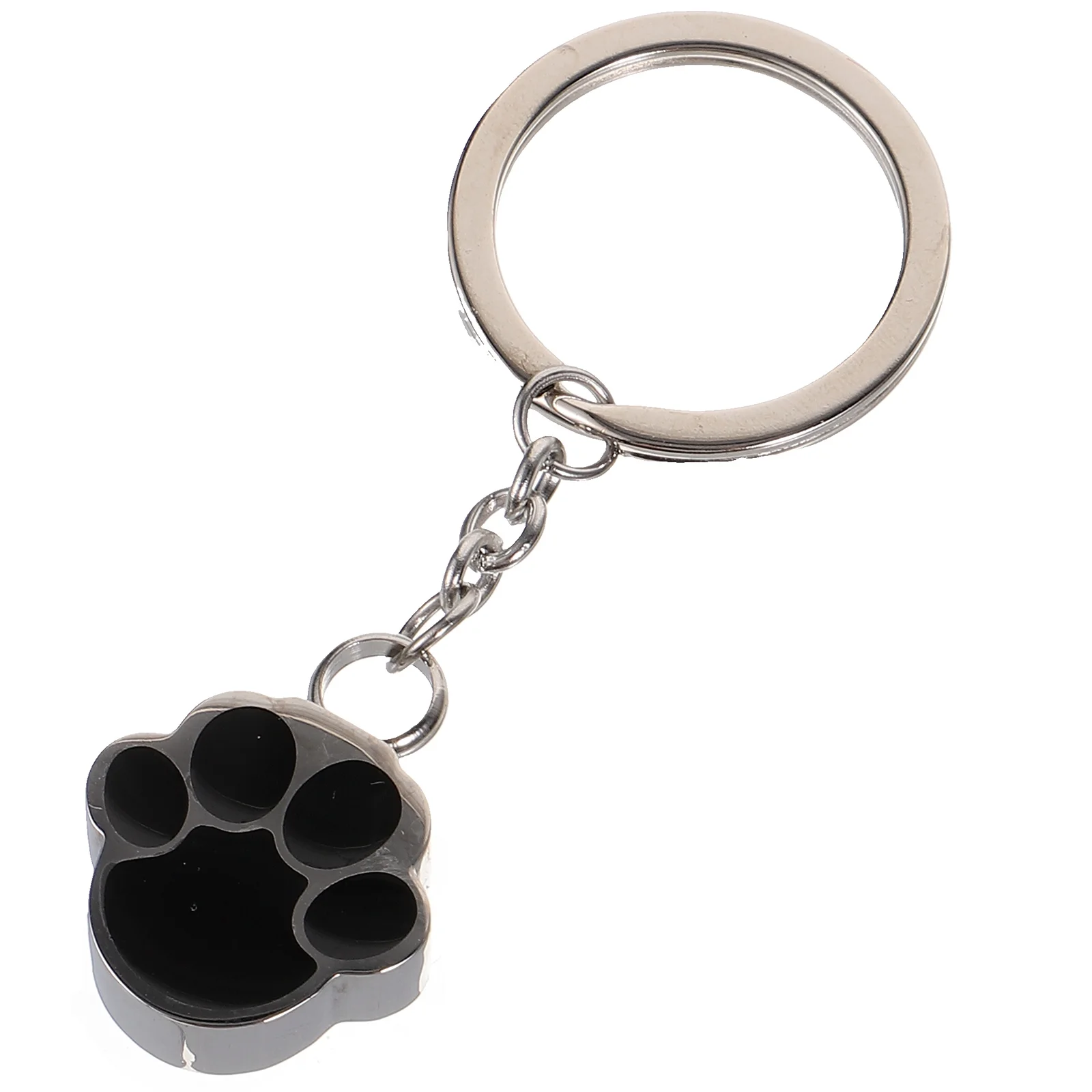

Dog Paw Print Pendant Stainless Steel Ashes Urn Key Chain Pet Jewelry Lightweight Durable Memorial Cremation Urn for Dog Cats