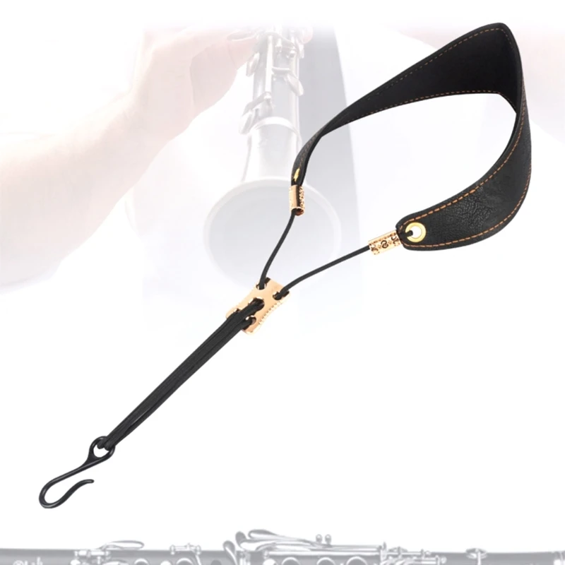 Saxophone Neck Strap with Soft Leathers Padded for Alto Tenors Clarinet Oboe Sax