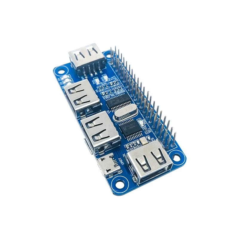 DN-4 Ports USB HUB HAT For Raspberry Pi Zero/Zero W/3B/3B+ Extension Board USB To UART For Serial Debugging HUB