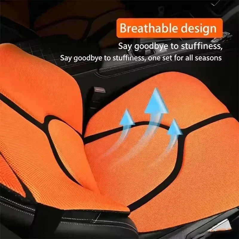 High Quality Breathable Mesh Lumbar Cushion Ergonomic Back Support Pad Dual Use Car Office Vehicle Interior Seat Accessories