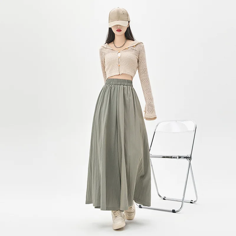 Textured Cotton and Linen Wide-leg Pants for Women  Summer New Style Nine-point Yamamoto Pants High-waisted Slim Casual Pants