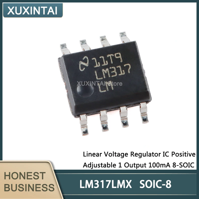 10Pcs/Lot  New Original  LM317LMX LM317 Linear Voltage Regulator IC 1 Output 100mA 8-SOIC