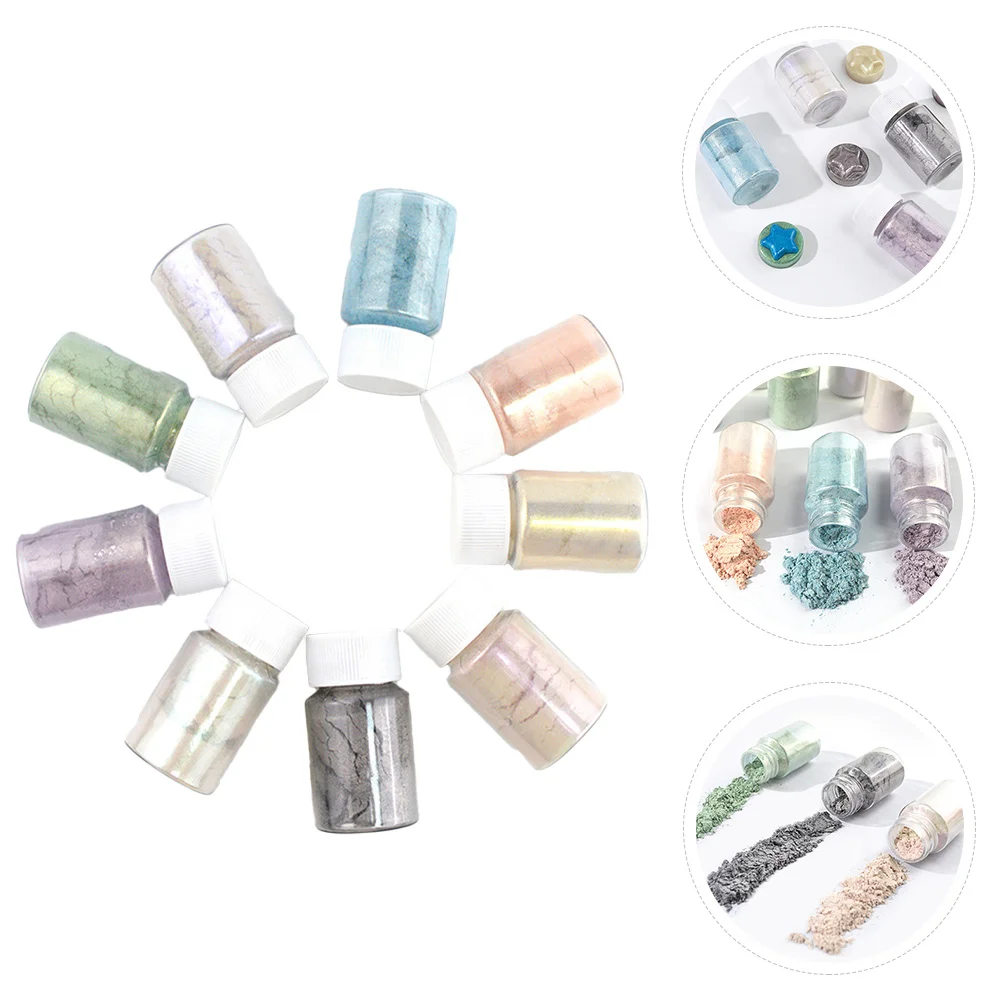 9 قطعة مسحوق الصباغ الميكا مجموعة الصف لامع أصباغ ملونة لقنابل الاستحمام الصابون مسمار الفن صنع Crafts بها بنفسك الحرف #6