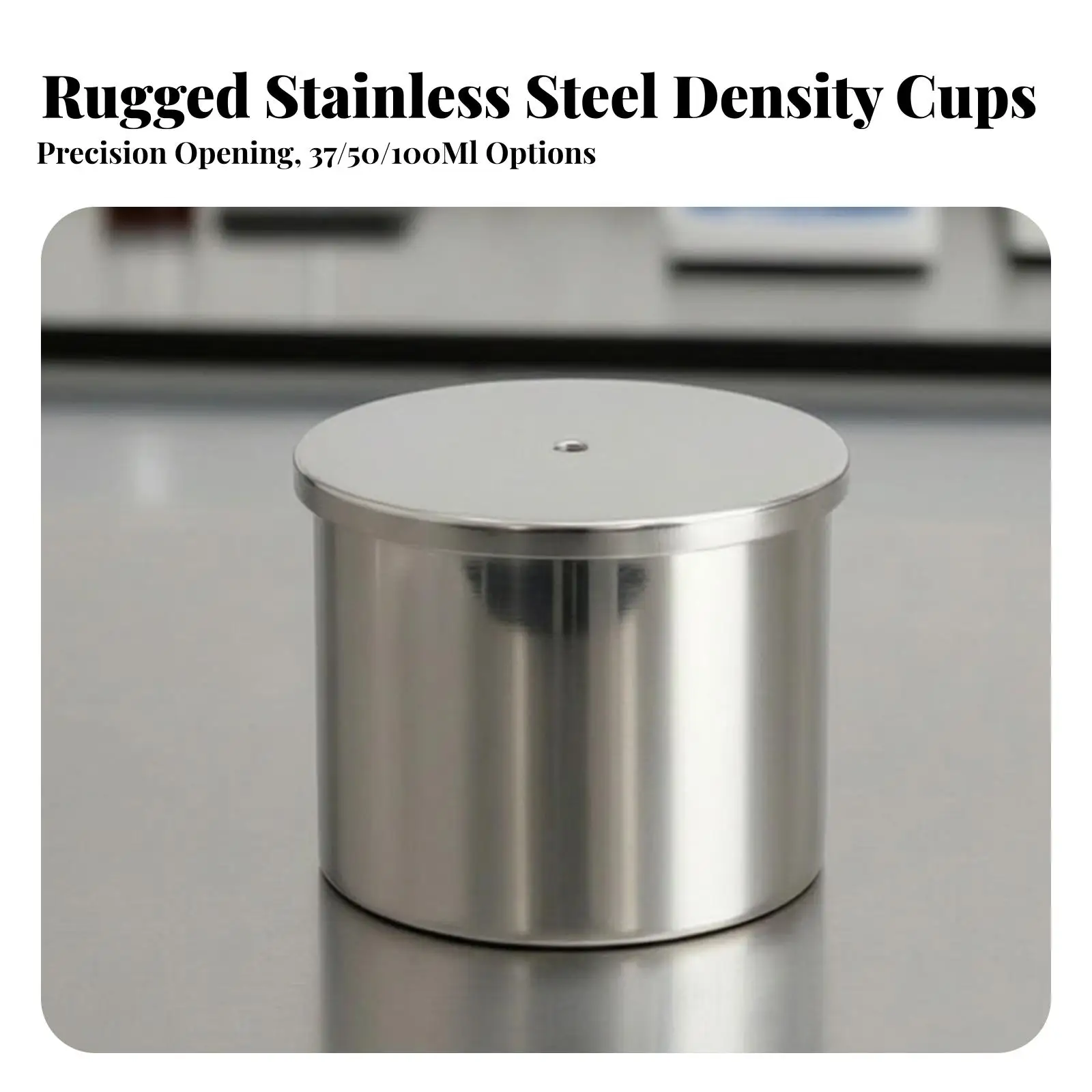 Stainless Steel Liquid Density Tester with Flat Lid for Lab Gravity Testing Professional Tool