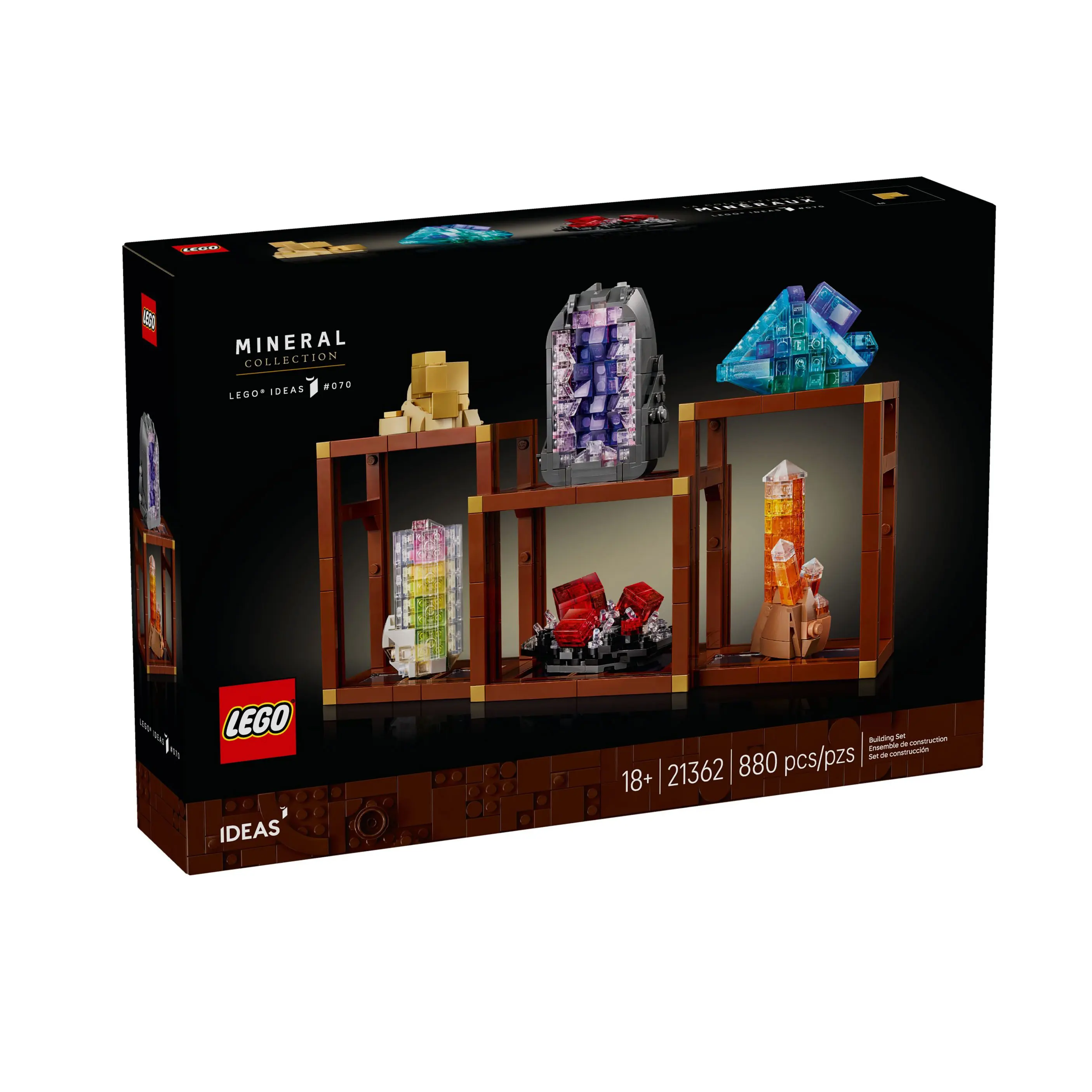 

Lego Ideas Series 21362 Mineral Collection Gemstone Transparent Particles Holiday Gift Building Blocks Toy for Boys and Girls