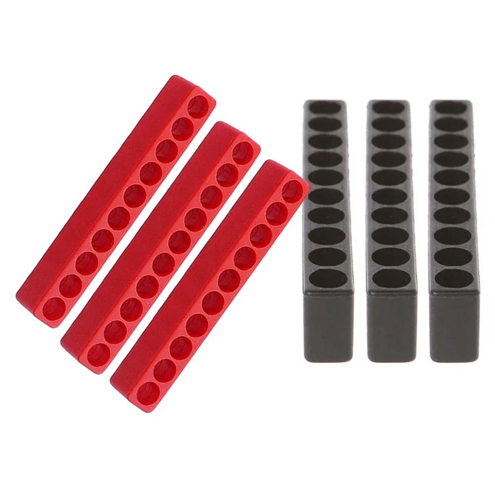 6Pcs Bit Holder 10 Holes 1/4inch Hex Screwdriver Holder Plastic Screwdriver Storage Box For Hex Shank Screwdrivers And Drill Bit