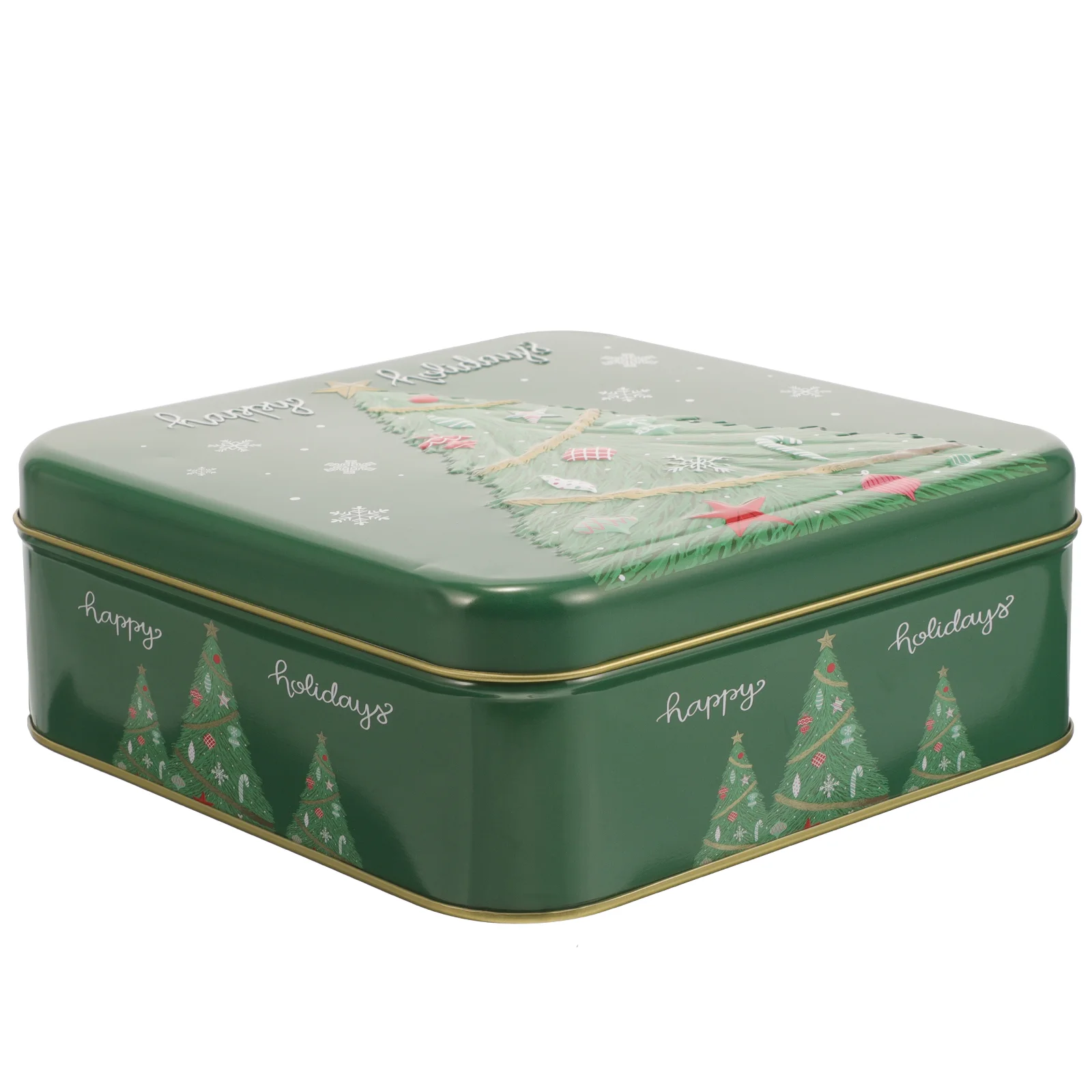 

Xmas Snacks Lids Packaging Chocolate Biscuits Boxes Cookie Tins With Christmas Candy