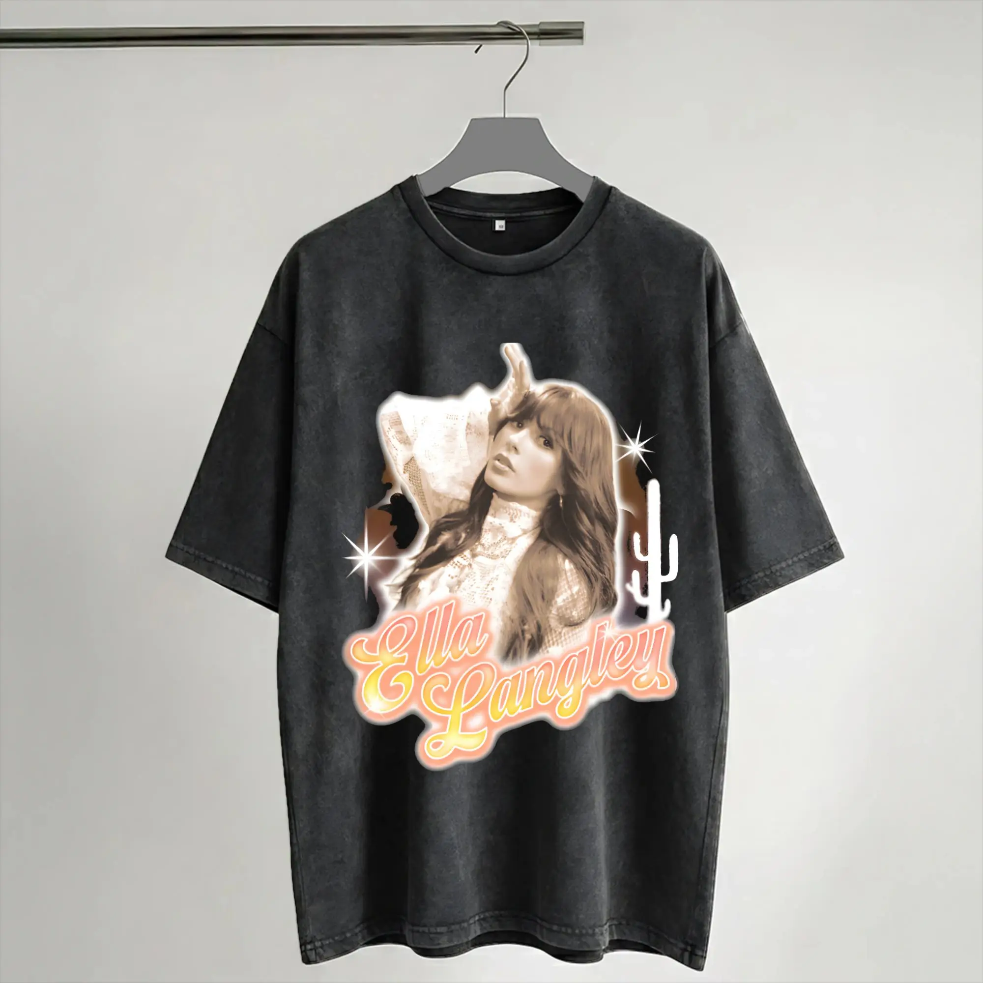Summer Ella Fella The Dandelion Tour Choosin Texas Country Ella's Fellas Club Washed T Shirts Outfit Harajuku T-Shirt