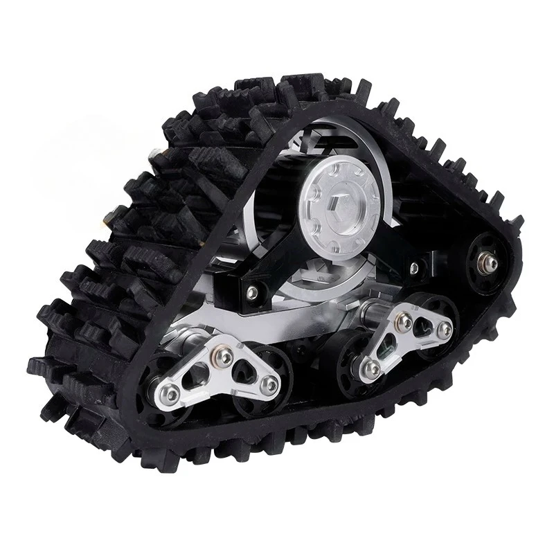 4PCS Aluminum All-Terrain Track Wheels Snow Tires Set for Traxxas TRX4 TRX-4 Defender G500 1/10 RC Crawler