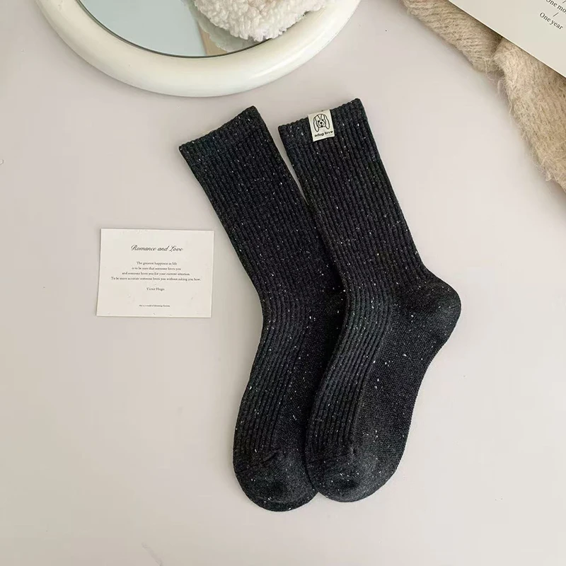 1/5 Pairs Frauen Herbst Winter Kleine Hund Muster Mitte Rohr Socken Modische Koreanische Stil Weiche Bequeme Alle Saison Casual socken – Detail 14