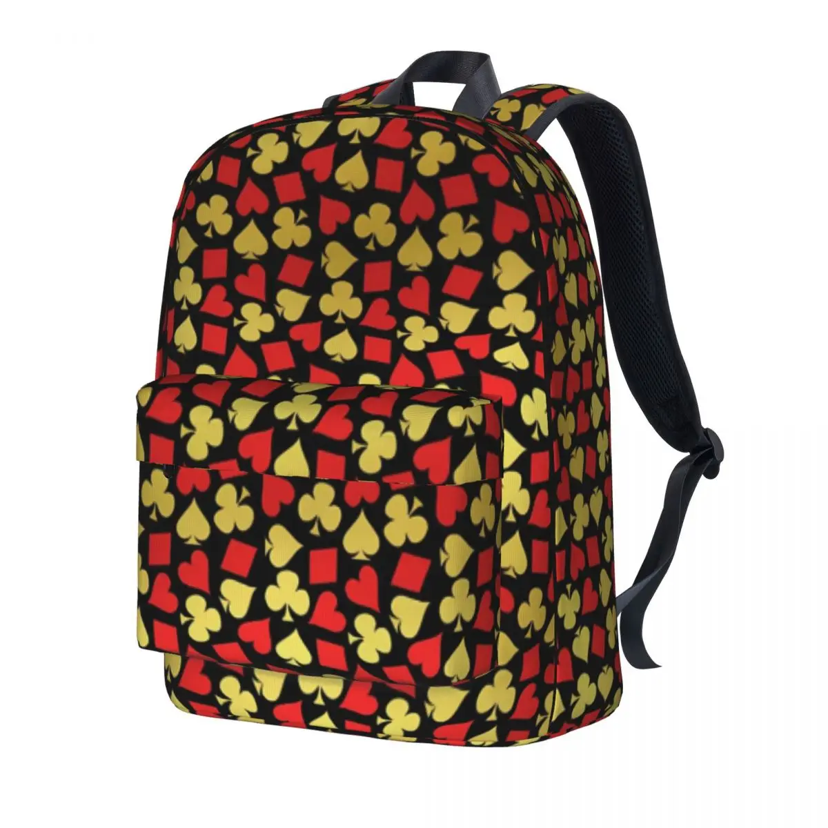 Poker Cards Suits Backpack Hearts Print Casual Backpacks Teen Sport Large School Bags High Quality Rucksack