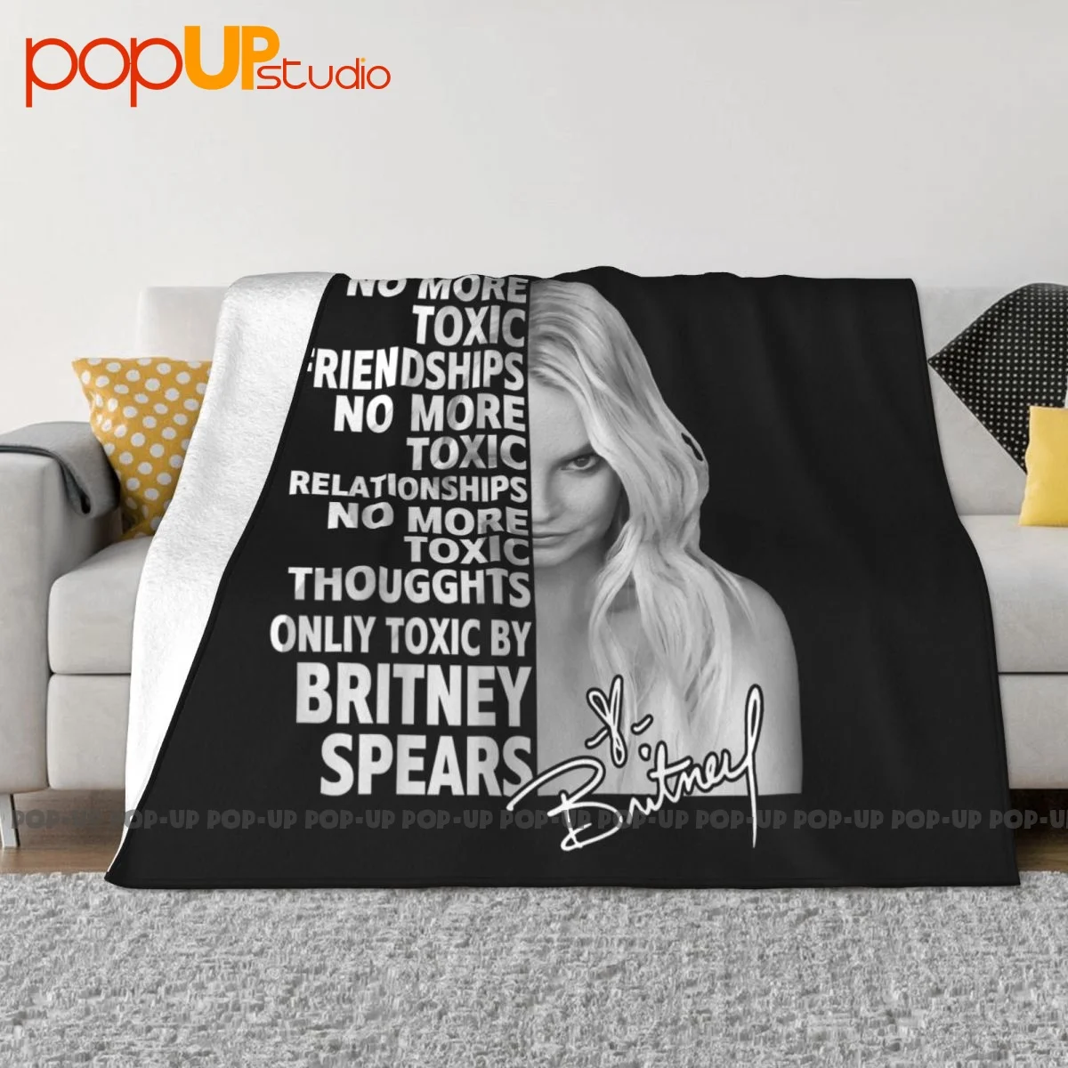 Britney Spears No More Toxic Lover Blanket Quilt Home Decor Machine Washable