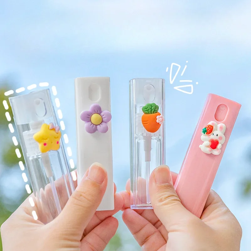 1PC Refillable Spray Bottle Travel Sub-bottling Perfume Spray Bottle Cute Strawberry Peach Empty Spray Bottle Travel Accessories