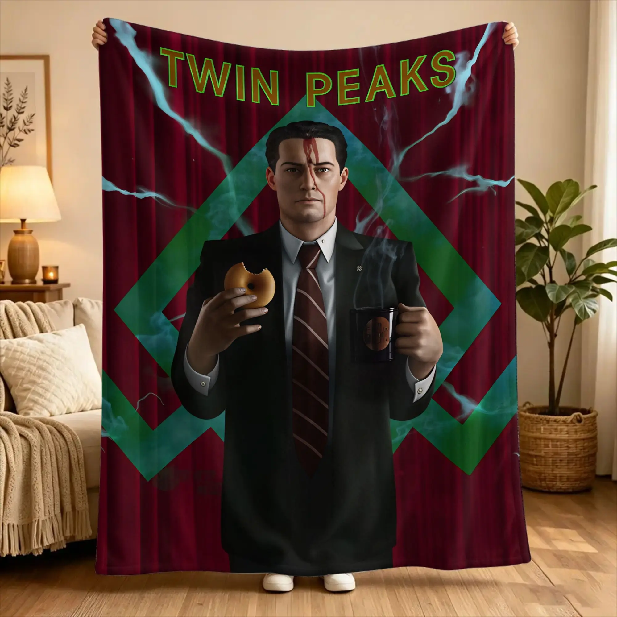 Twin Peaks F-Fire Walk Me  Flannel Blanket Winter  Warm Bedding Throws for Girls Boys Outdoor Graphic Bedspread Sofa Bed Cover