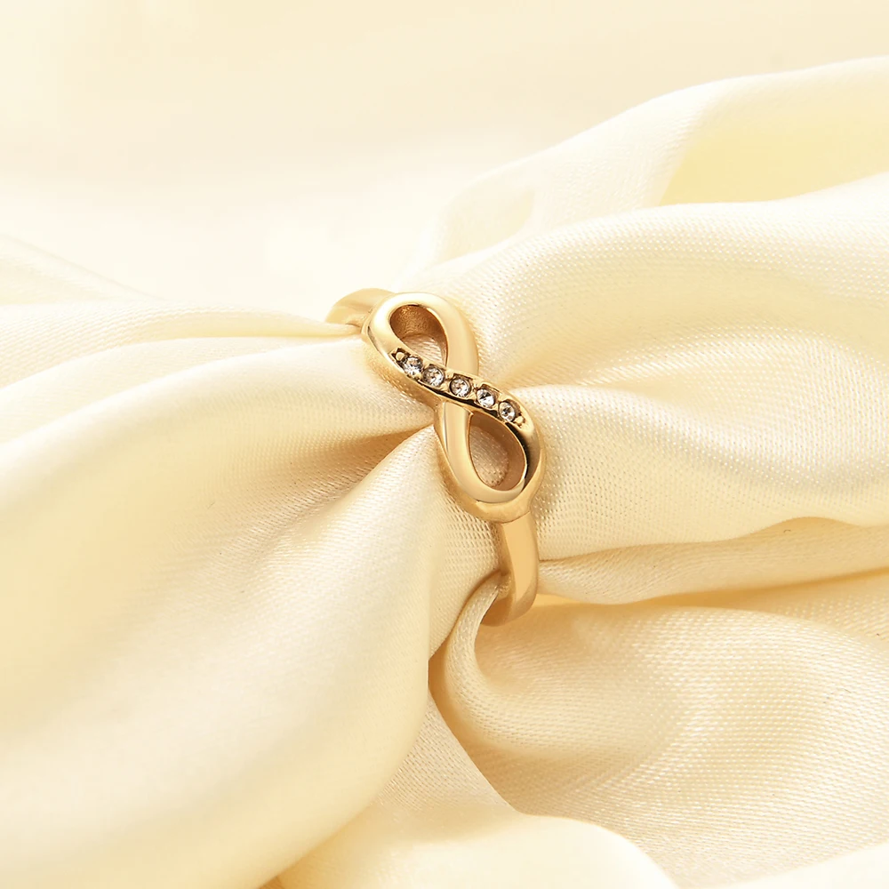 VQYSKO Tiny Infinity Promise Ring Eternal Love And Friendship Band With Cz Dainty And Trendy Design By TILO Anniversary Gift