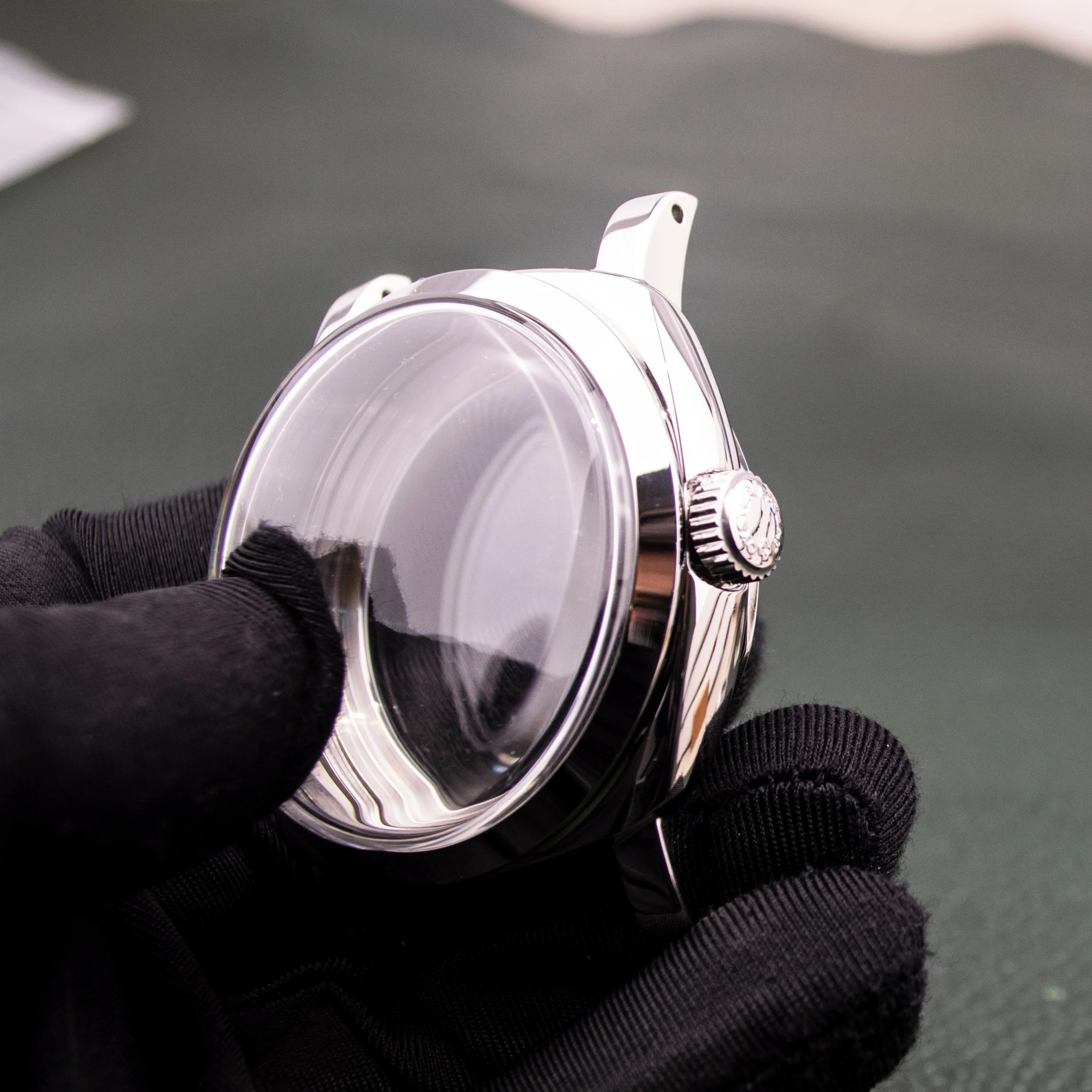 

PAM 6152 Case without Bridge Stainless Steel Vintage Case Retro 47mm Watch Case for ETA6497/6498/ST3600 Movement