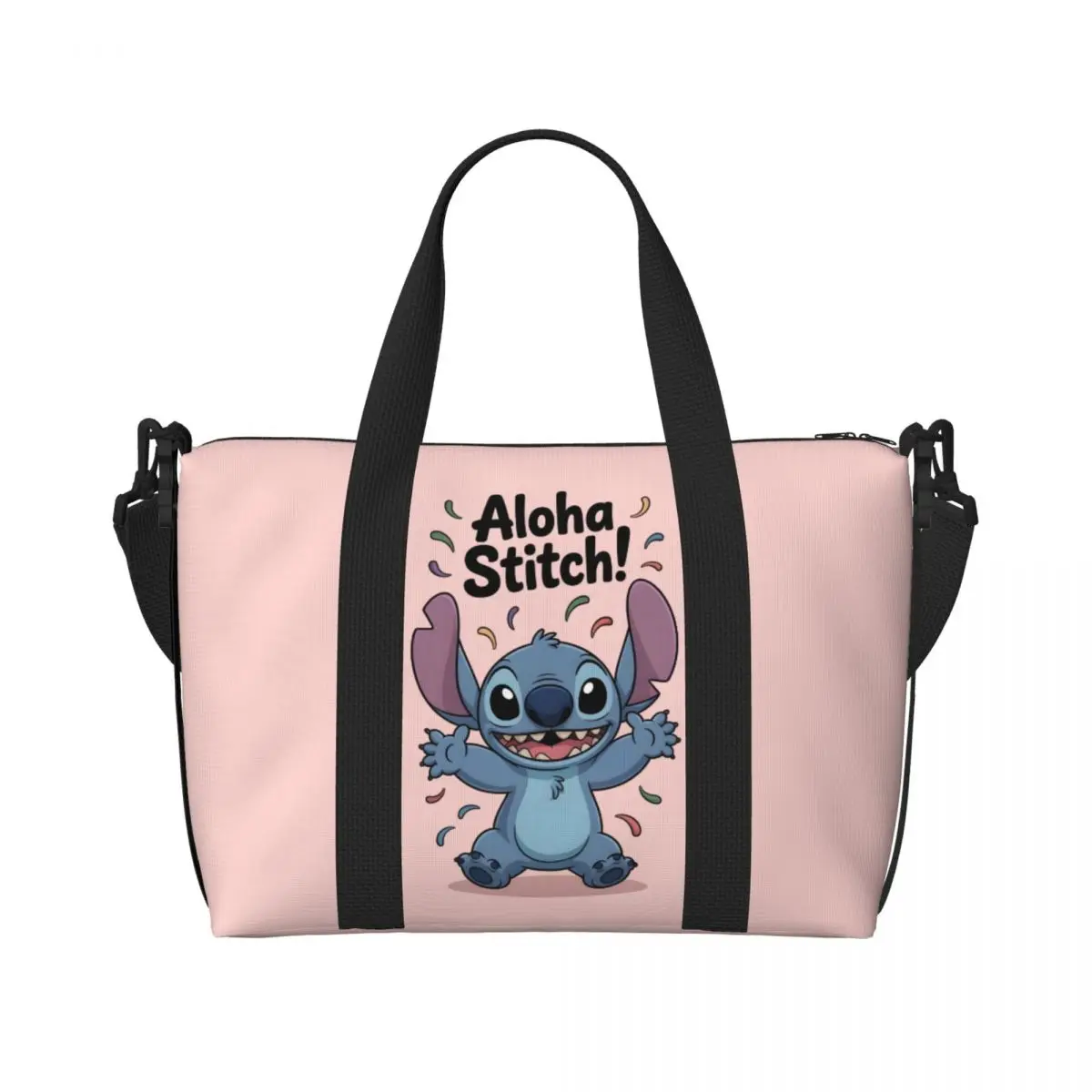 

Custom Stitch Tote Bag Women Big Capacity Cartoon Beach Gym Travel Bags