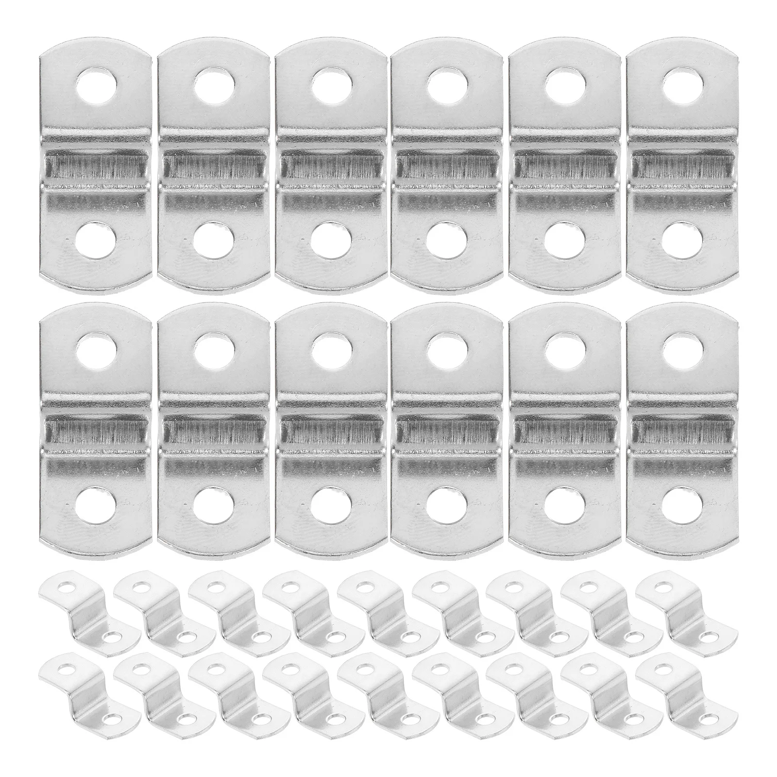 

50pcs Corner Brackets: Z-Shaped Metal Frame Fasteners For Picture Frame Backing Hardware Dual-Hole Design Precision Alignment