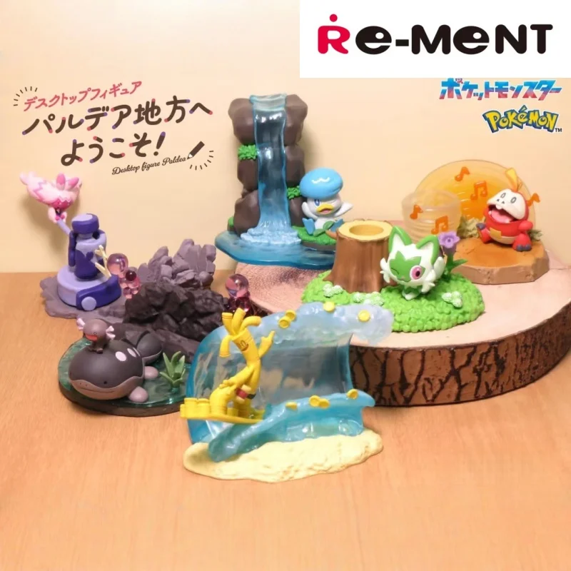 

Настольная фигурка Re-Ment Pokemon DesQ Добро пожаловать в региона Paldea! Quaxly Fuecoco Wooper Clodsire Sprigatito Tinkaton Gholdengo