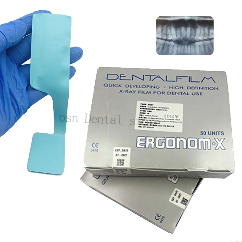 Italy High Definition Quick Developing Dental Self Developing X Ray Film 50pcs/Box For Dentistry Liquid Film