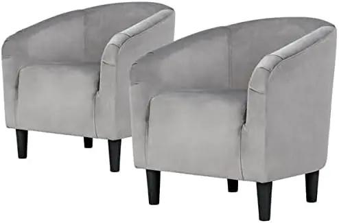 Accent Chair, Comfy and Modern Velvet Club Chair with Armrest and Sturdy Legs for Living Room/Bedroom Study