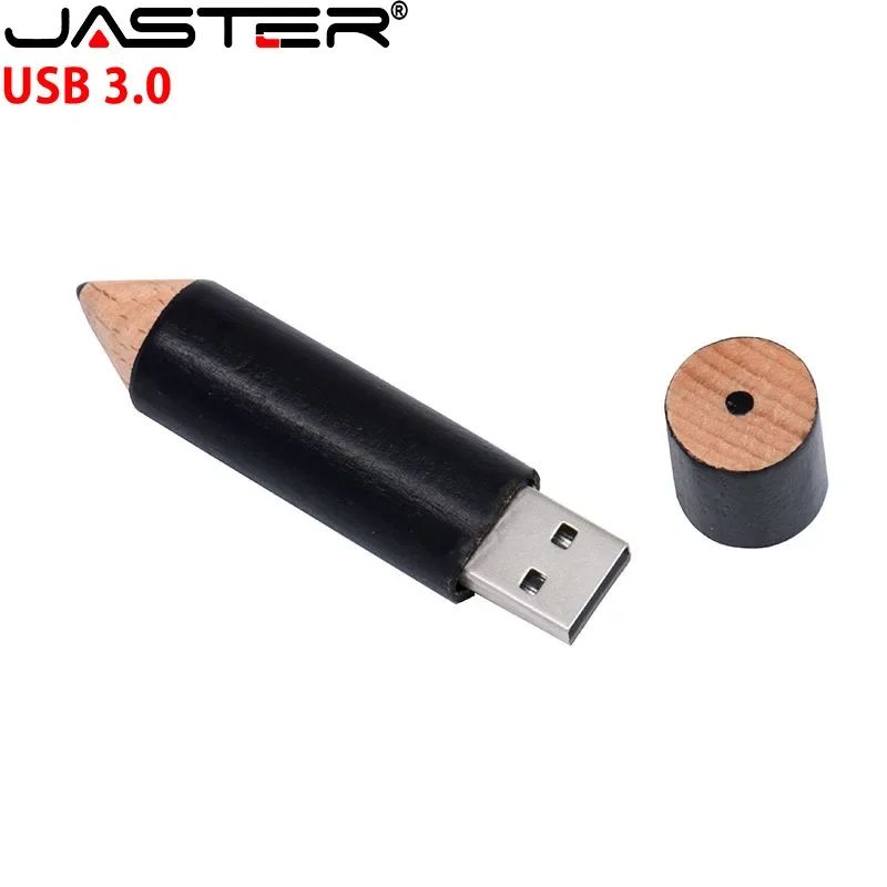 JASTER USB3.0 customer LOGO wooden pencil USB flash drive U disk creative gift pendrive 4GB 8GB 16GB 32GB memory stick wholesale