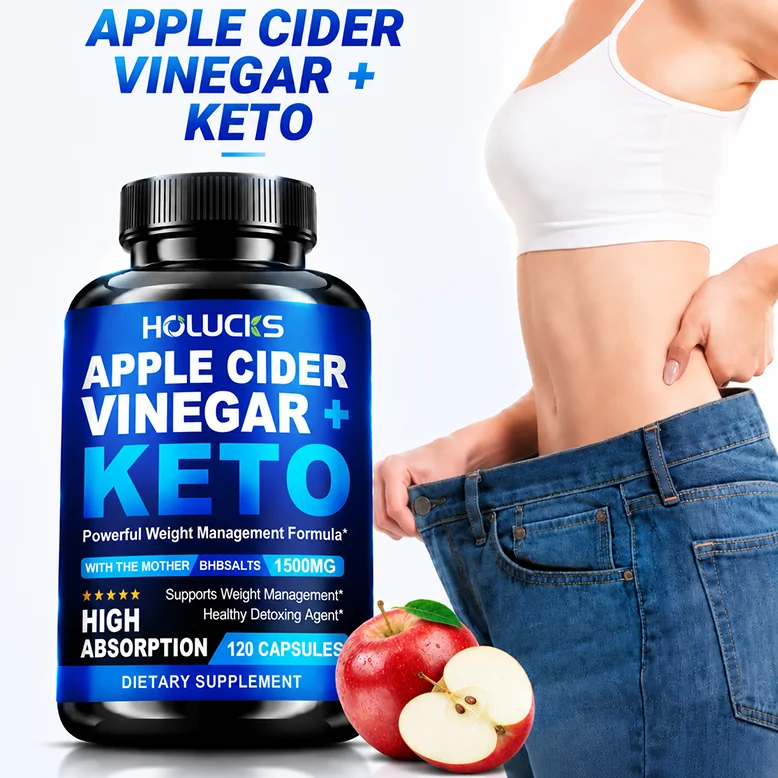 Keto ACV 1500mg Supplement, with Apple Cider Vinegar & GoBHB, for Metabolism & Gut Microbiome Health, Beautify Skin, Vitality