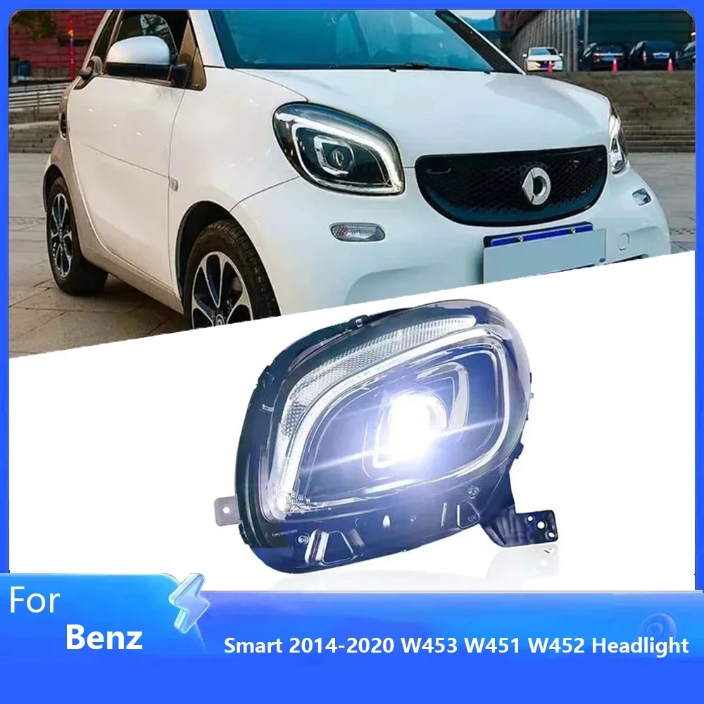 

Pop Pop для Smart Fortwo Forfour 2014-2020 W453 W451 W452 светодиодная автоматическая фара в сборе, обновление, аксессуары с высокой настройкой
