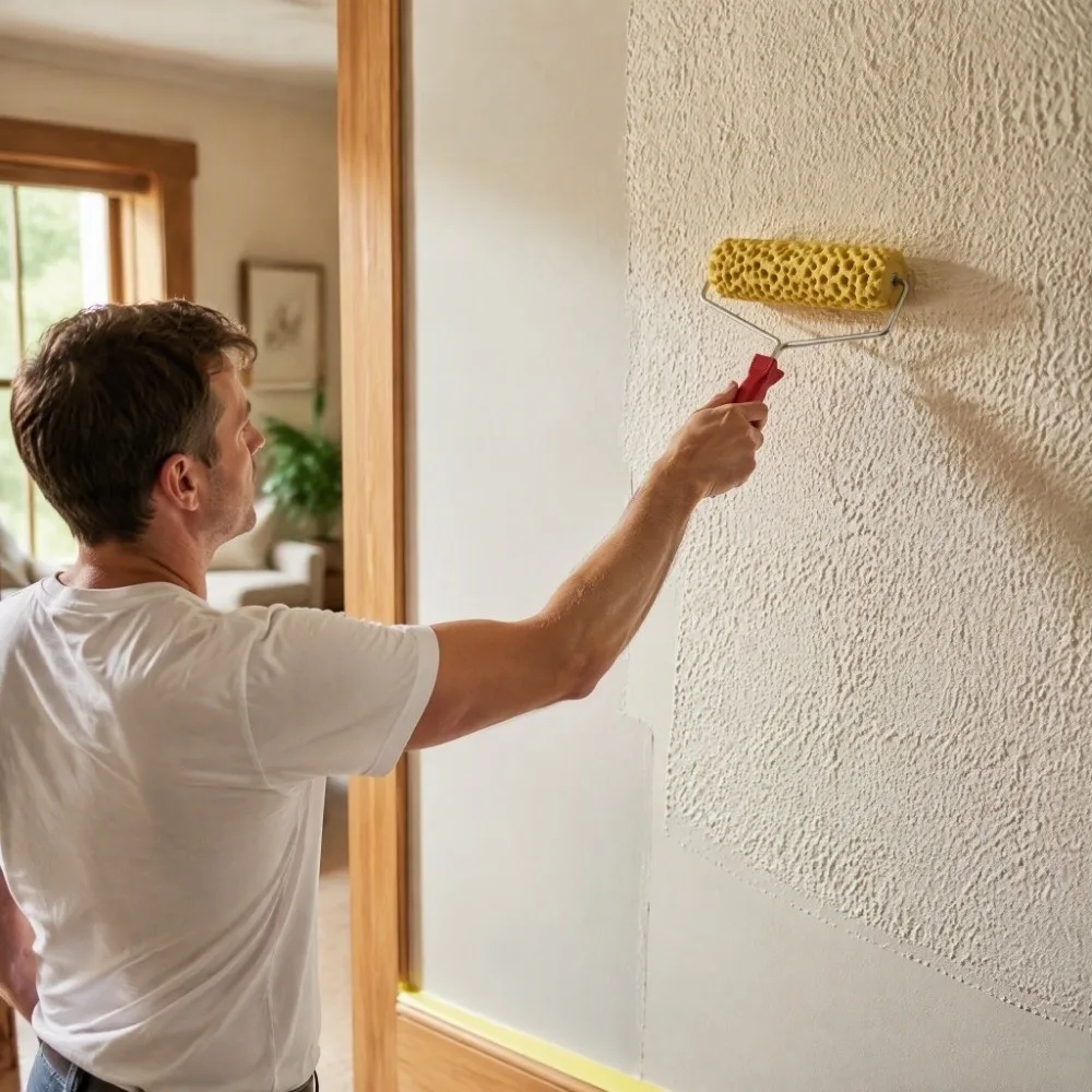 With Handle Texture Pattern Paint Roller Pattern Tool Texture Tool Seaweed Sponge Roller Brush Art Painting Sponge Paint Roller