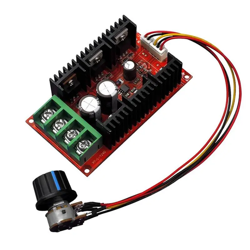 HFES 2000W DC12V/24V/48V MAX 40A DC Motor Speed Controller Adjustable Power Control HHO RC Fan Governor 1 Piece