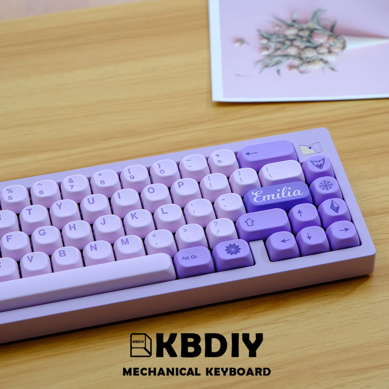 KBDiy 134Keys GMK Frost Witch Keycap Set Custom KOA Profile Purple GMK Keycaps for Mechanical Keyboards Game Caps for MX Switch