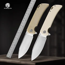 Petrified Fish PFB05 Pocketknife Folding Knives EDC Gear for Men G10 Multi-tool Micarta Handle 14C28N Blade Camping Hand Tools