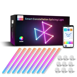 Lámpara de pared LED RGB con WIFI inteligente, luz nocturna, música, ritmo, retroiluminación de TV, decoración de juegos de dormitorio, aplicación DIY, ambiente de empalme gratis